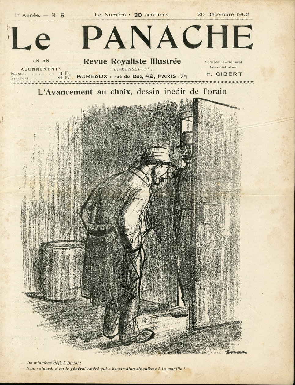 رسم توضيحي لجان لويس فوريان (1852-1931) لغلاف Le Panache ، مجلة ملكيّة illustree بواسطة جان لويس فورين