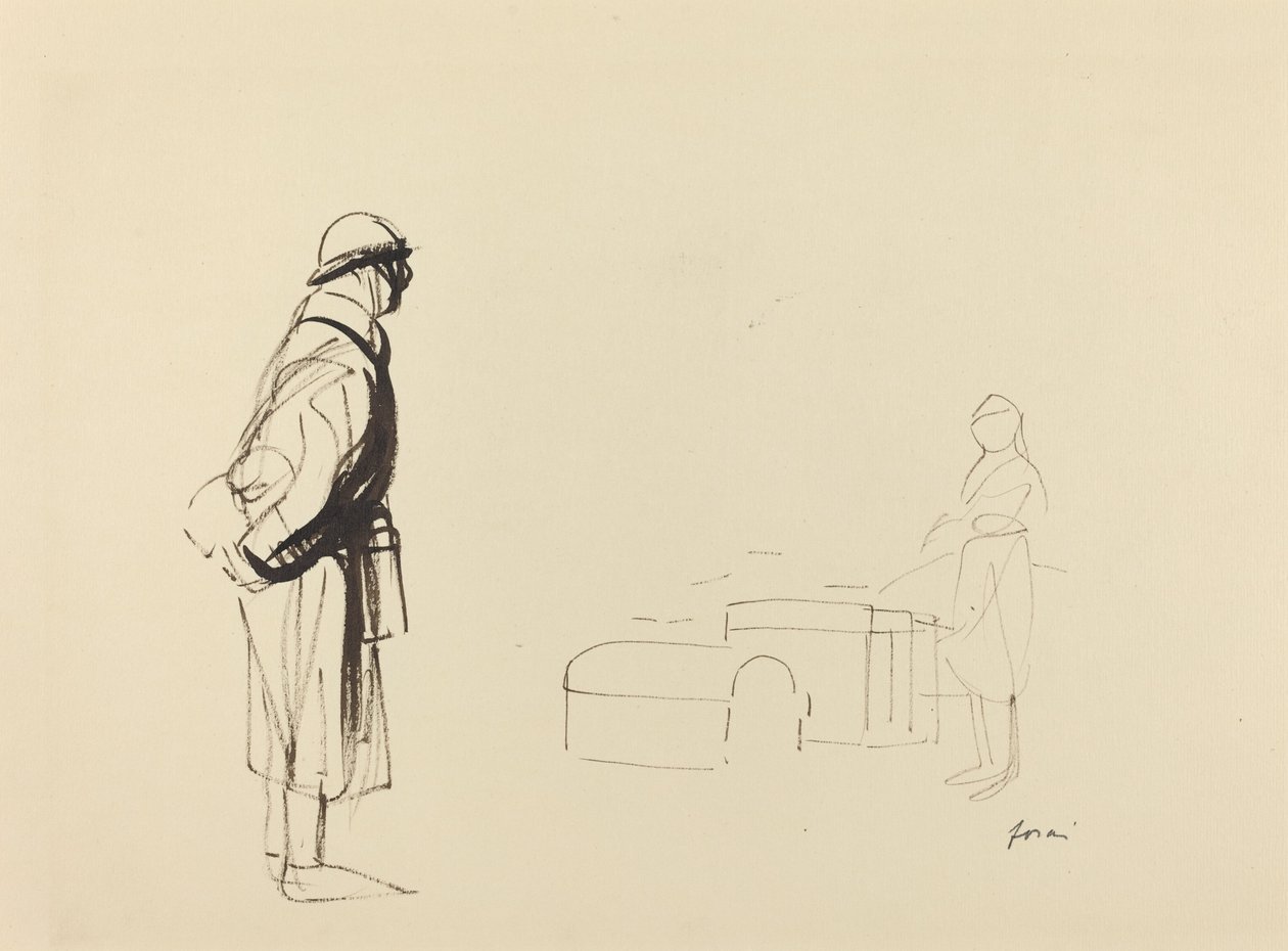 شعر وممرضة ، ج. 19141919. بواسطة جان لويس فورين
