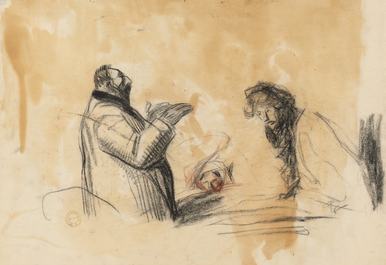 رسم تخطيطي لـ In the Hospital (ظهر) بواسطة جان لويس فورين