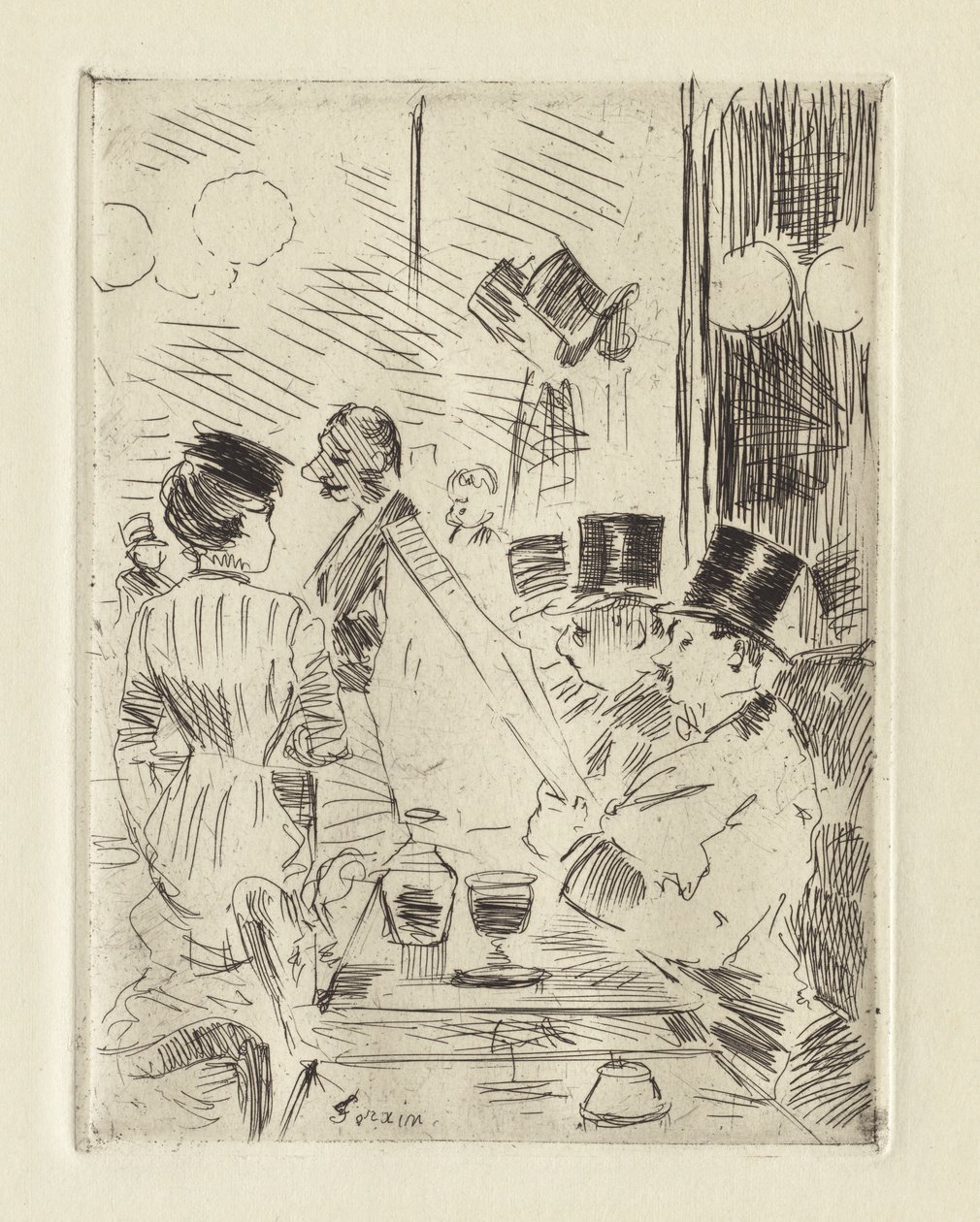 مقهى أثينا الجديدة ، ج. 1876. بواسطة جان لويس فورين