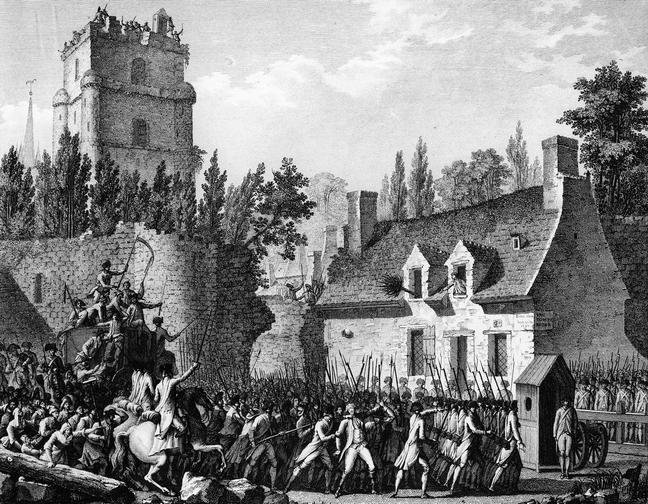 الثورة الفرنسية: قاد بيير فيكتور دي بيسنفال دي برونستات ، بارون دي بيسنفال (1721-1791) إلى بري كومت روبرت في 10 أغسطس بواسطة جان لويس الثاني (بعد) بريور