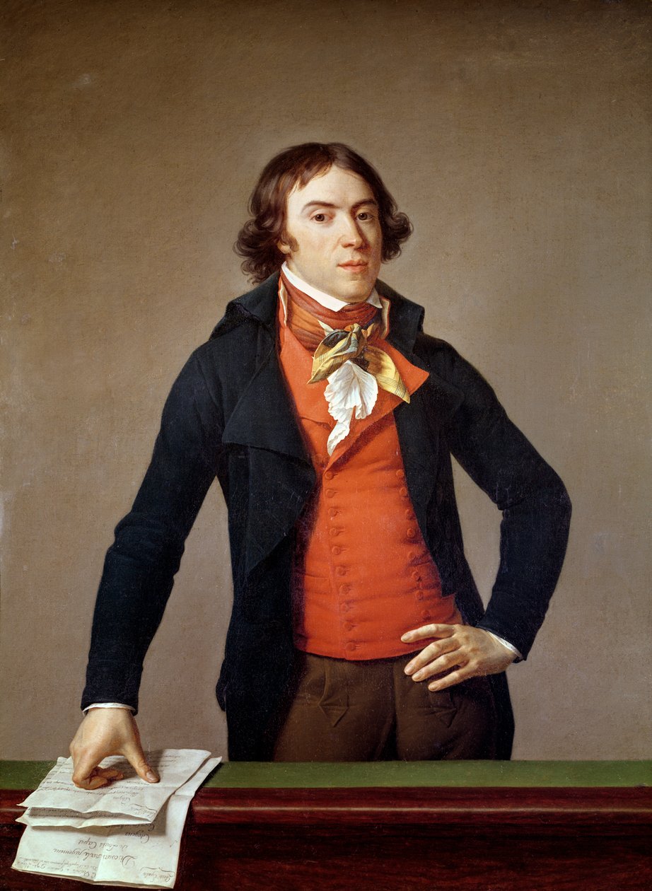 برتراند باري دي فيوزاك (1755-1841) مع حكم لويس السادس عشر (1754-93) 4 يناير 1793 بواسطة جان لويس لينوفيل