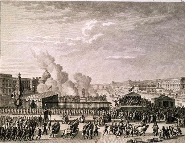 إعلان الخطر على الوطن ، 22 يوليو 1792 ، منقوش على بيير غابرييل بيرثالو (1737-1831) بواسطة جان لويس بريور