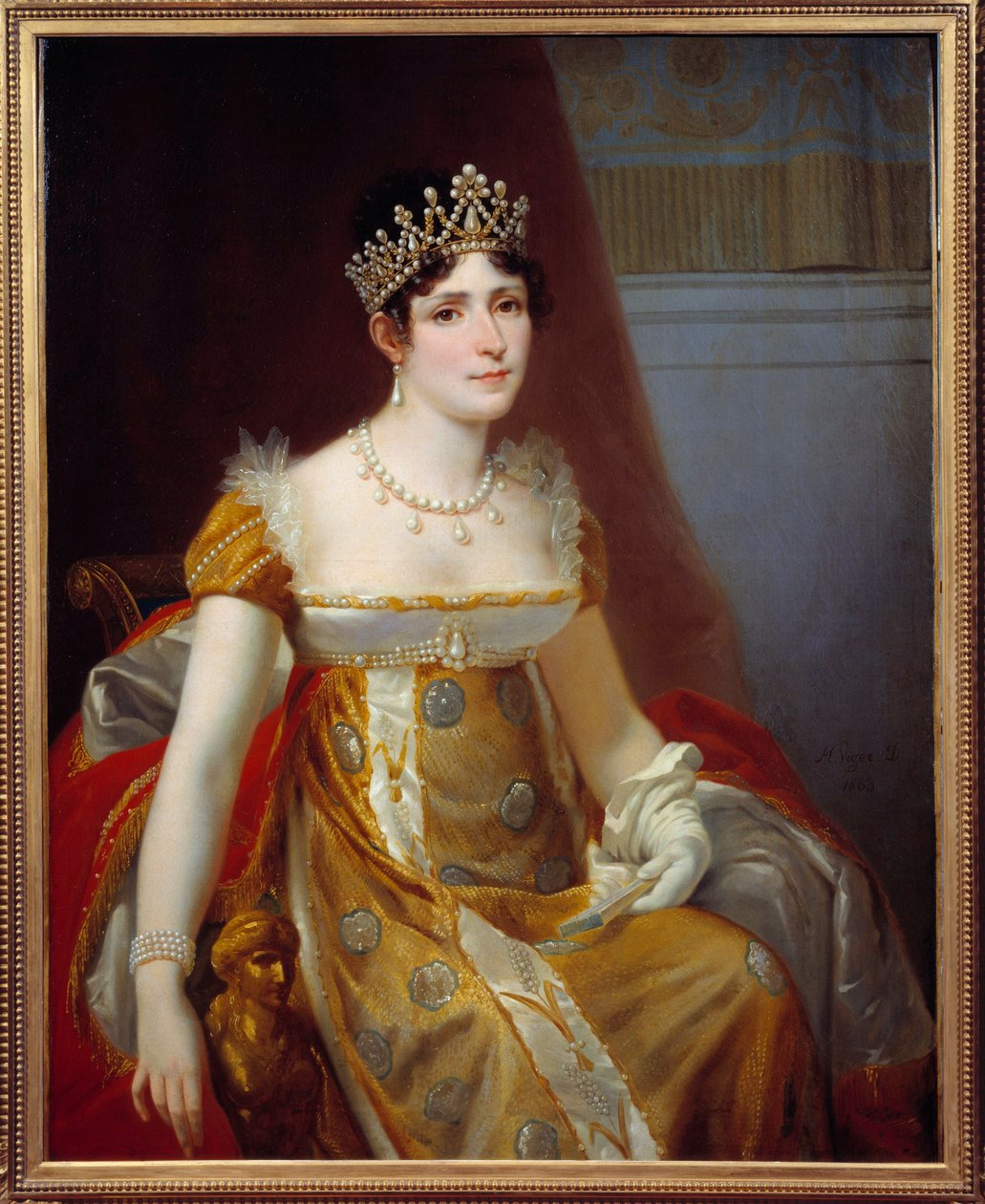 صورة للإمبراطورة جوزفين دي بوارنيه (1763-1814) لوحة لفيكتور فيجر دو فينيو ، ديت هيكتور فيجر (1819-1879) 1863 صن. 1.15x0.89 م مالميزون ، متحف القصر - صورة الإمبراطورة جوزفين دي بوهارني (1763-1814). اللوحة بواسطة فيكتور فيجن بواسطة جان لويس فيكتور فيجر دو فينيو