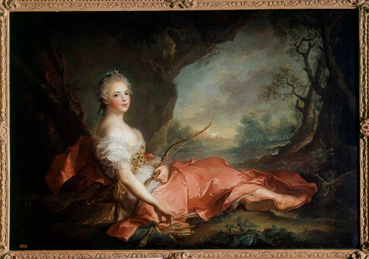صورة مدام أديلايد من فرنسا (1732-1799) في ديان ، ابنة لويس الخامس عشر لوحة بواسطة جان مارك (جان مارك) ناتير (1685-1766) القرن الثامن عشر الشمس 1،04x1،41 م بواسطة جان مارك ناتييه