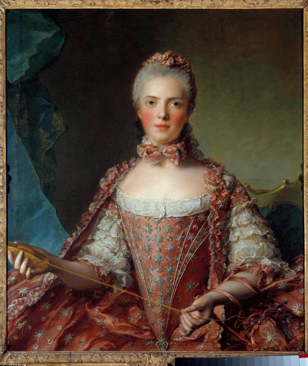 صورة مدام أديلايد من فرنسا (1732-1800) رسم عقدة رسم جان مارك (جان مارك) ناتير (1685-1766) 1756 شمس 1،26x0،96 م - صورة مدام أديلايد دي فرانس (1732-1800) ربط العقد . رسم جان مارك (جان مارك) ناتير (1685-1766) بواسطة جان مارك ناتييه