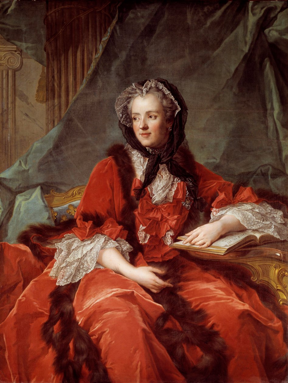 صورة ماري ليسزينسكا (ليسزينسكا) (1703-1768) ملكة فرنسا لوحة بواسطة جان مارك (جان مارك) ناتير (1685-1766) 1748 الشمس 1.37x1.05 م ديجون ، متحف الفنون الجميلة بواسطة جان مارك ناتييه