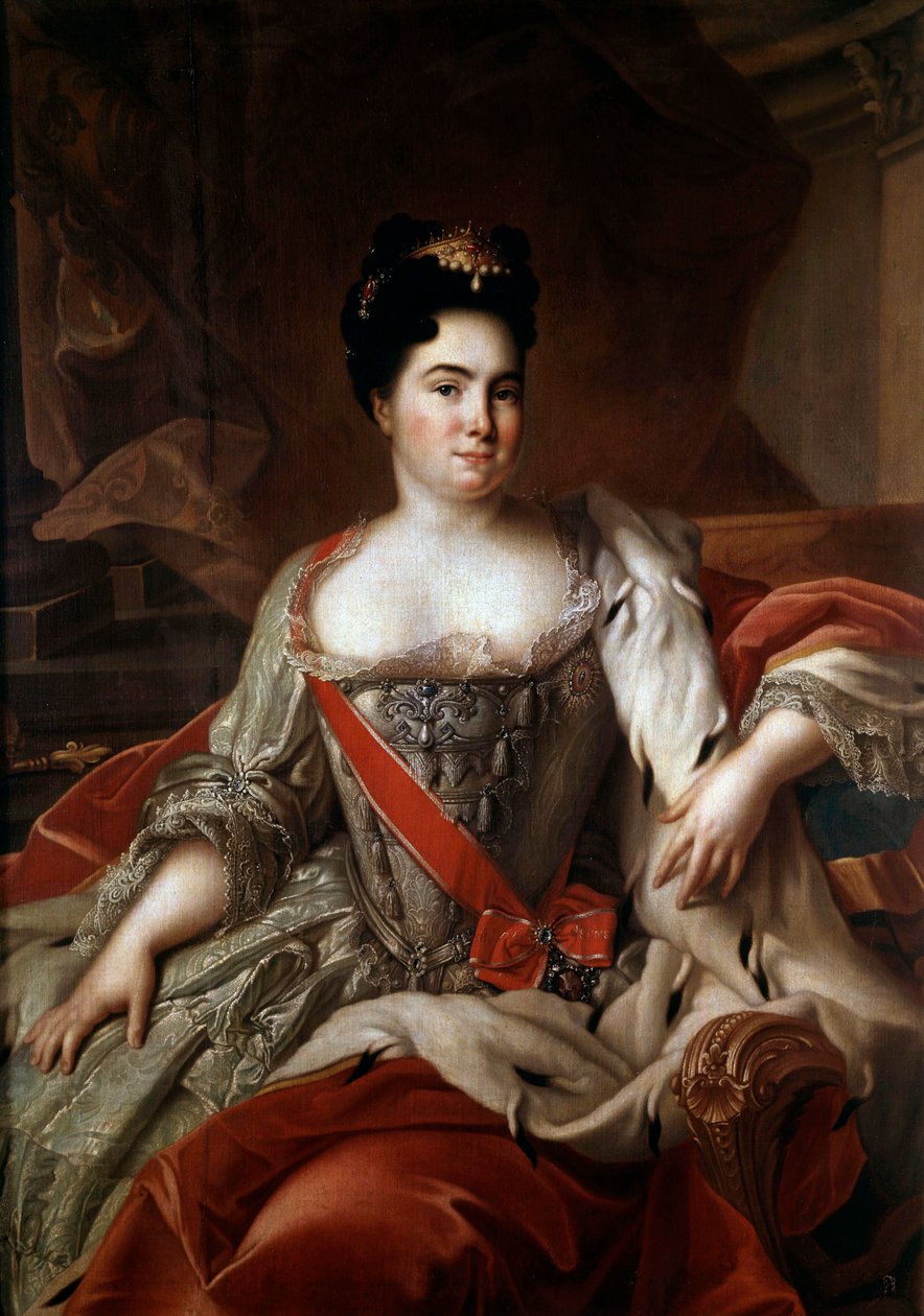 صورة للإمبراطورة الروسية كاثرين إيري (1684-1727) ، زوجة بيتر الأكبر لوحة رسمها جان مارك (جان مارك) ناتير (1685-1766) متحف هيرميتاج في القرن الثامن عشر ، سانت بطرسبرغ بواسطة جان مارك ناتييه