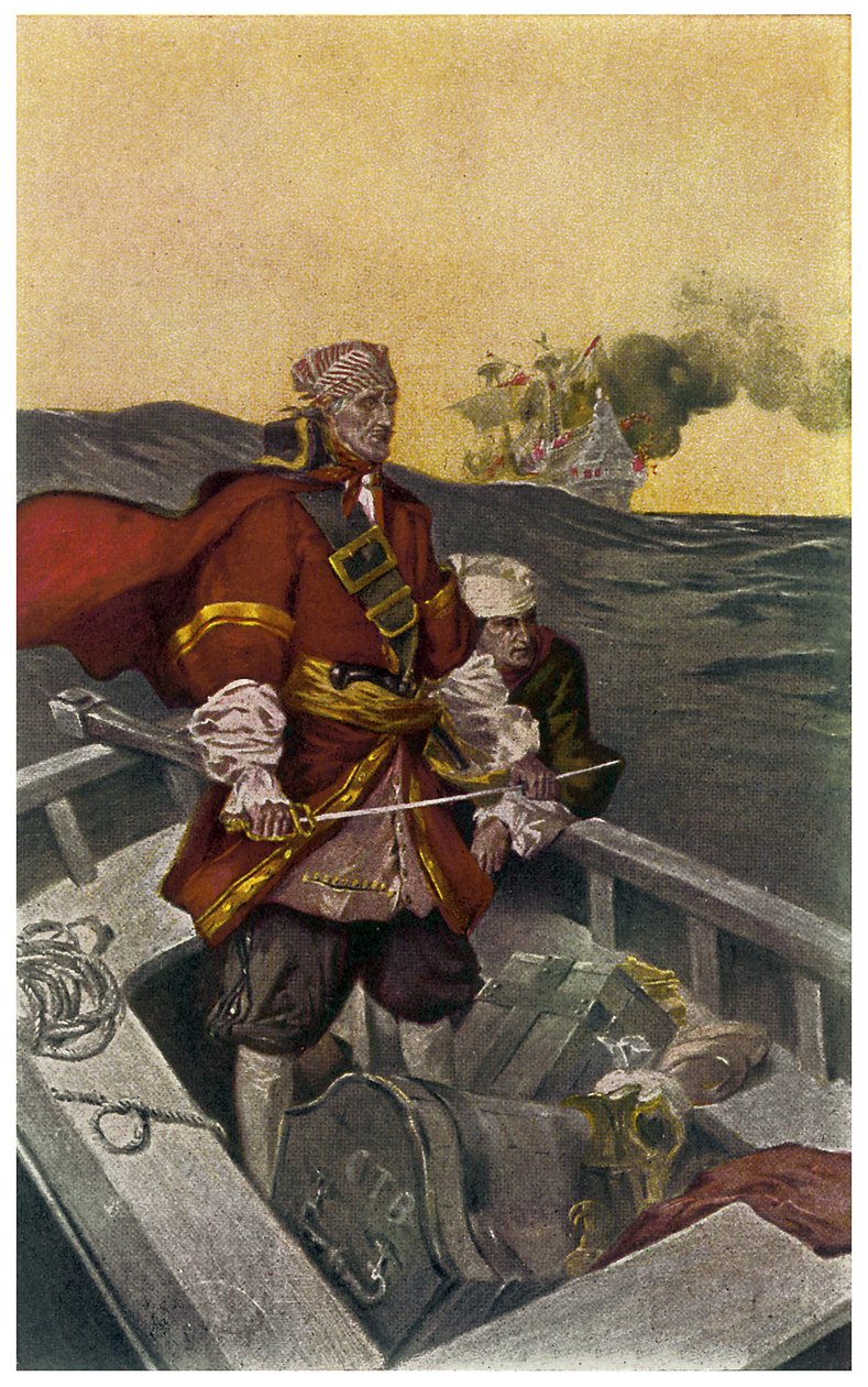 صورة للقرصان الويلزي والقرصن هنري مورغان (1635-1688) رسم بياني لجي إن مارشاند (1883-1941) من "السير هنري مورغان بوكانير" 1903 بواسطة جان مارشاند