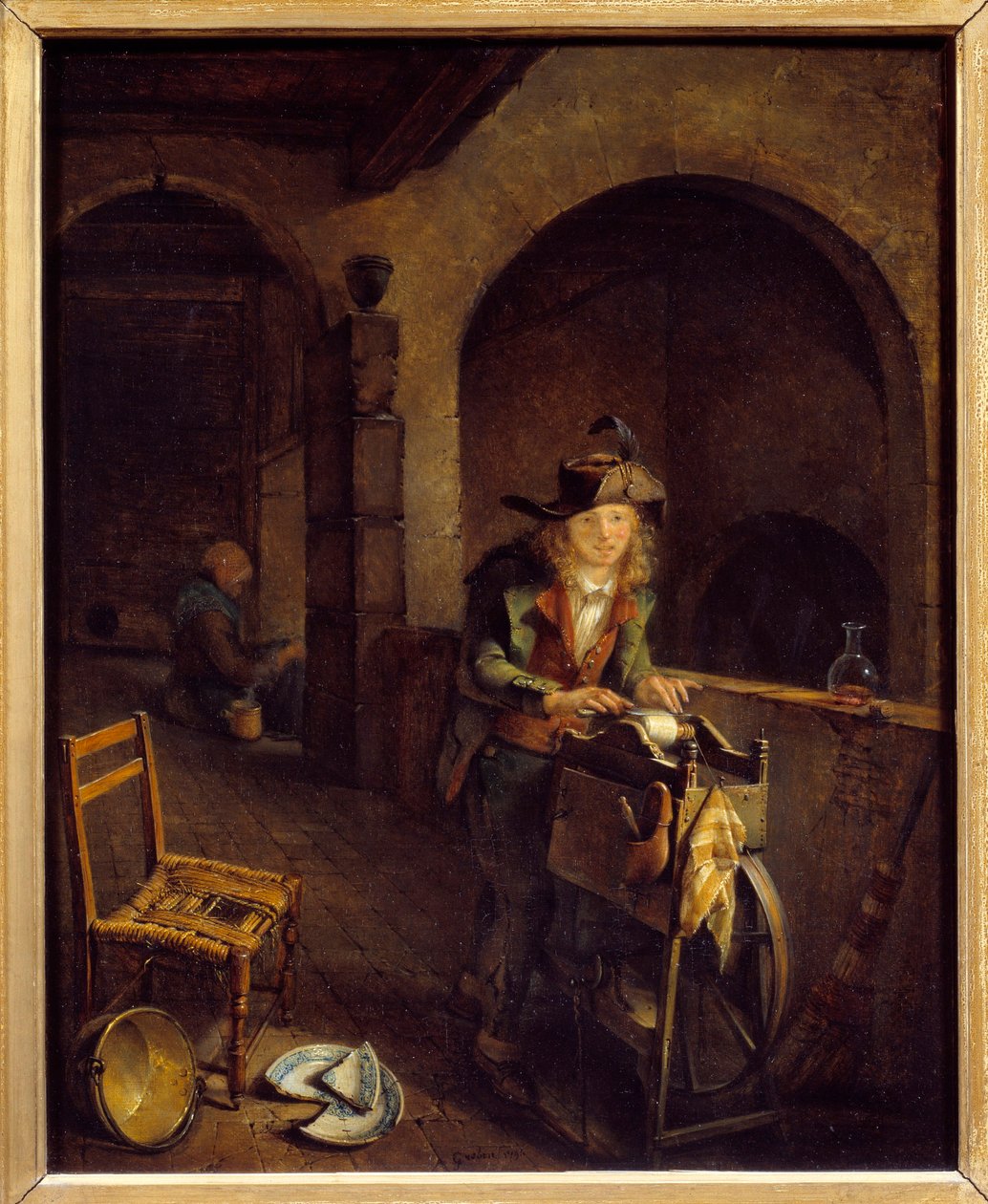 الطاحونة الصغيرة لوحة جان ميشيل جروبون (1770-1853) 1794 ليون ، متحف الفنون الجميلة بواسطة جان ميشيل جروبون