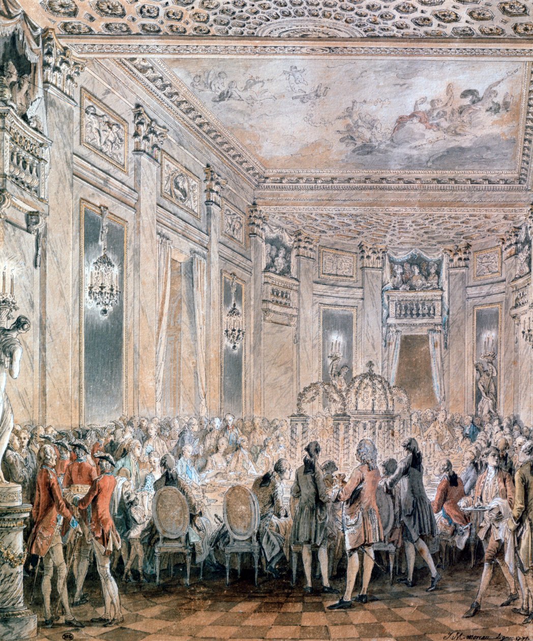 وليمة في Louveciennes ، 1771 بواسطة جان ميشيل الأصغر مورو