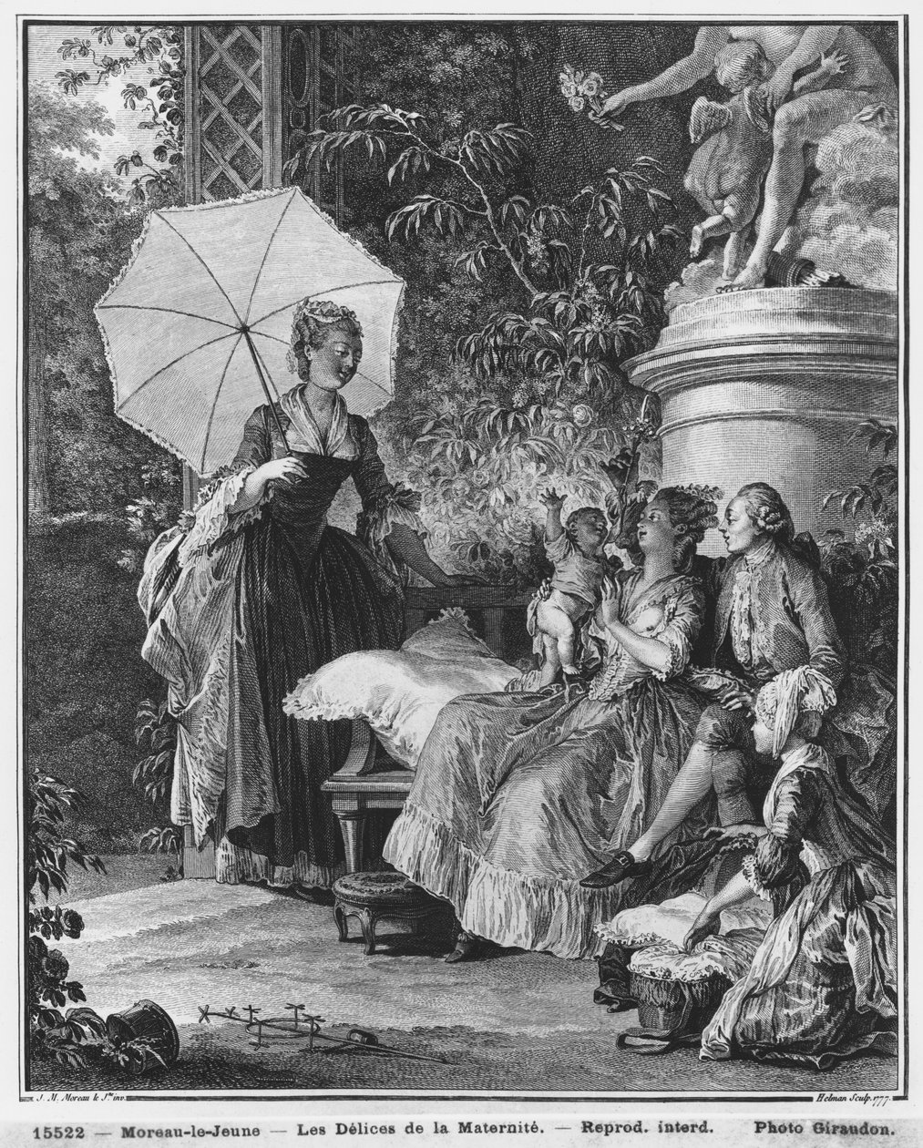 مسرات الأمومة ، نقشها Isidore Stanislas Helman (1749-1809) 1776 بواسطة جان ميشيل الأصغر مورو