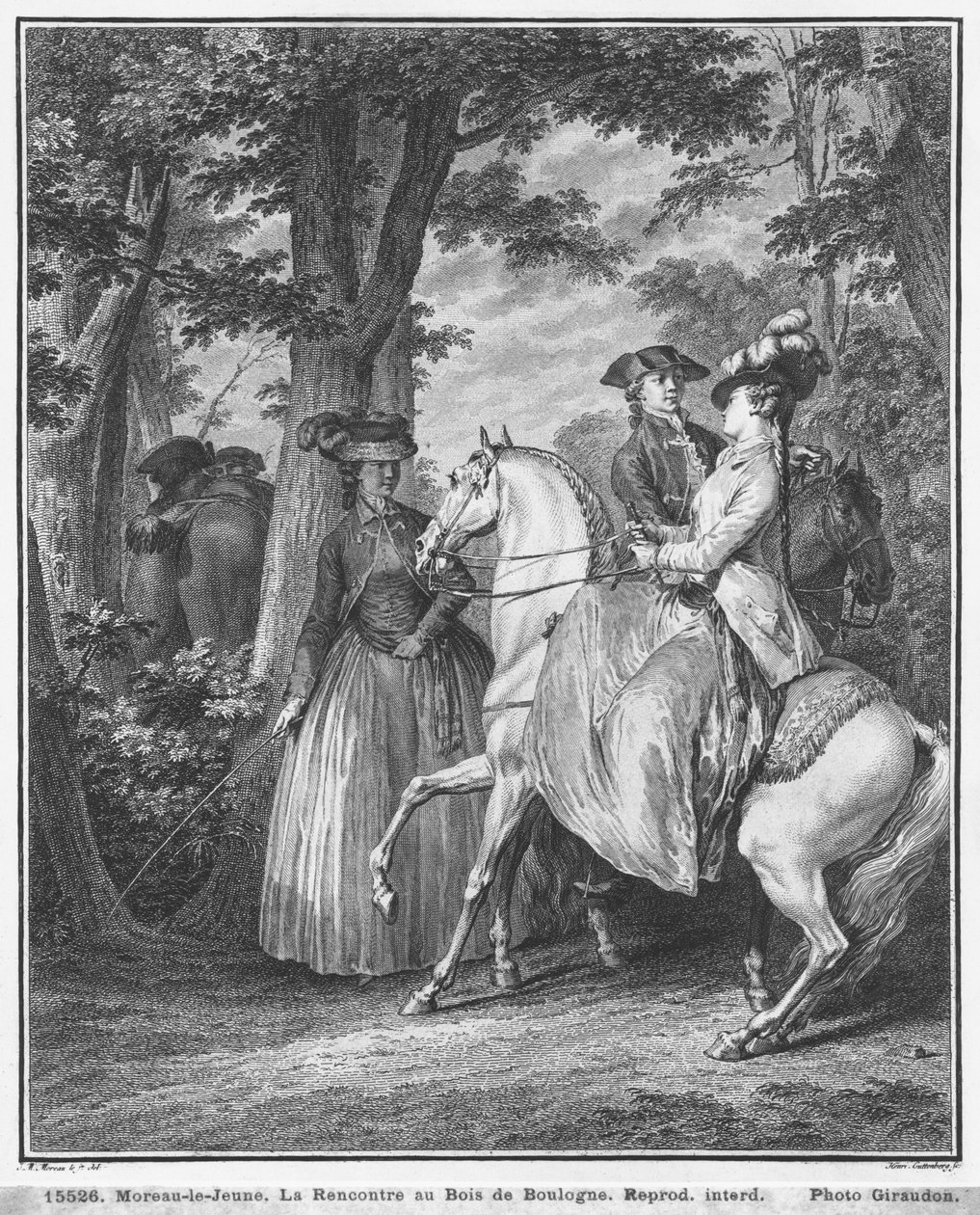 الاجتماع في بوا دي بولون ، الذي نقشه هاينريش غوتنبرغ (1749-1818) ج. بواسطة جان ميشيل الأصغر مورو