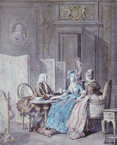 إعلان الحمل ، النصف الثاني من القرن الثامن عشر ، نقش بواسطة بيترو أنطونيو مارتيني (1739-97) (نقش ملون) (انظر أيضًا 19554) بواسطة جان ميشال الأصغر (بعد) مورو