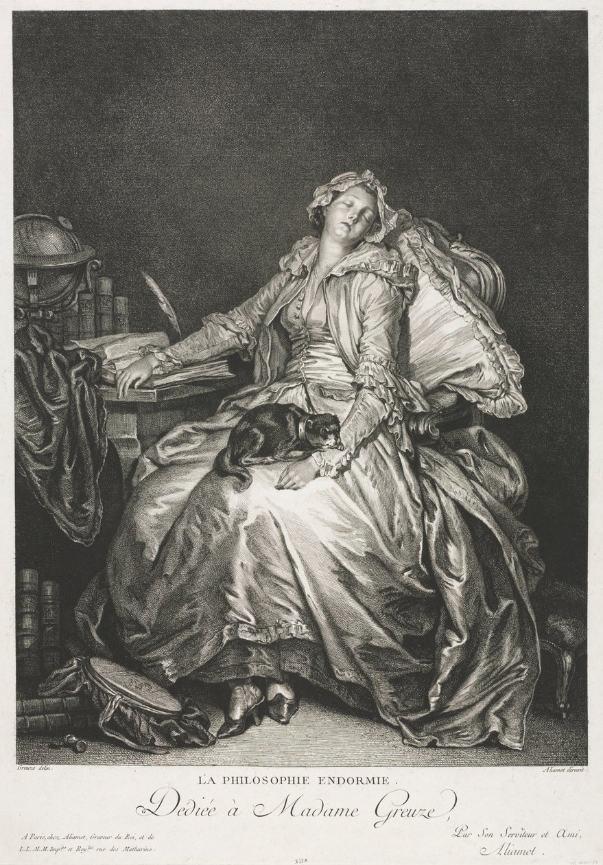 مدام Greuze Asleep ، 1776. بواسطة جان ميشيل الأصغر مورو