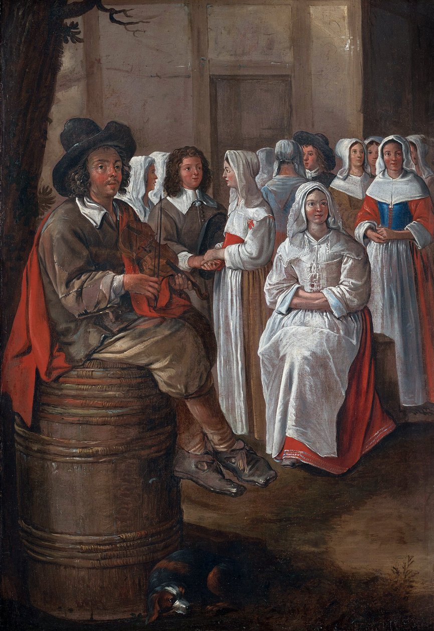 مشهد الزفاف على قدم المساواة ميشلان ، جان (1623-1695). زيت على قماش ، مقاس 76x52 ، مجموعة خاصة بواسطة جان ميشلان