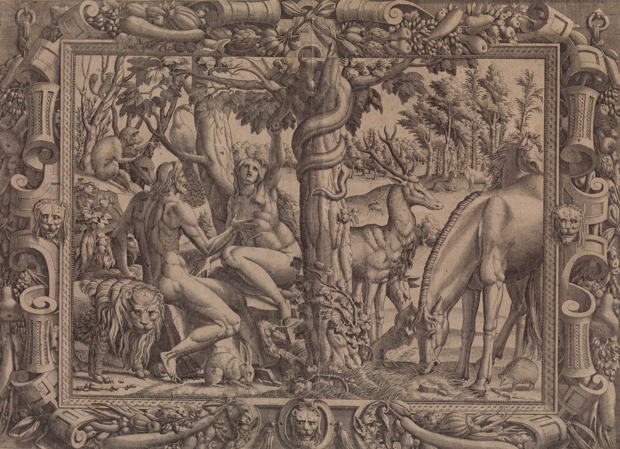 إغراء حواء ، 1535-55. بواسطة جان ميجنون