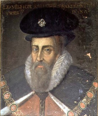 صورة لروبرت سيسيل (حوالي 1563-1612) إيرل سالزبوري الأول والفيكونت كرانبورن الأول (زيت على لوح) بواسطة جان منير أو موسنييه