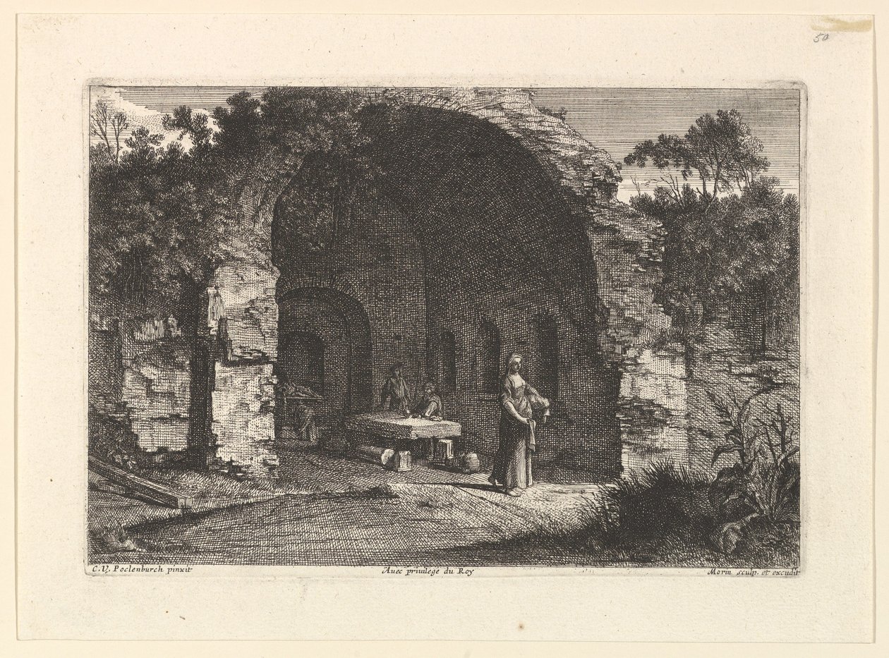 La Caffarella ou Grotte dEgerie. بواسطة جان مورين