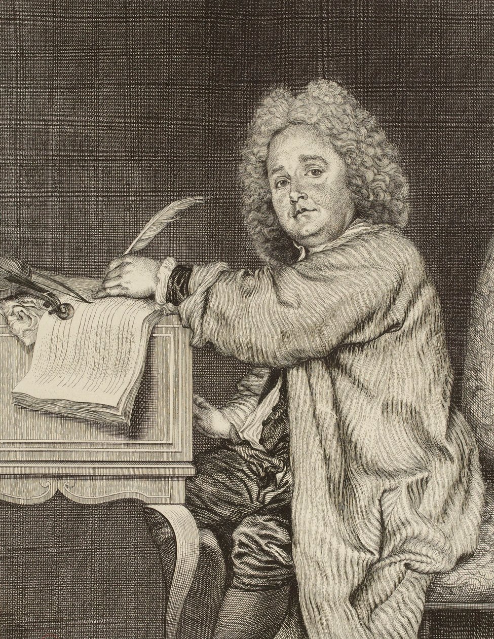 صورة للمؤلف الموسيقي جان فيري المتمردين 1666-1747 ، بعد عام 1718. بواسطة جان مويرو