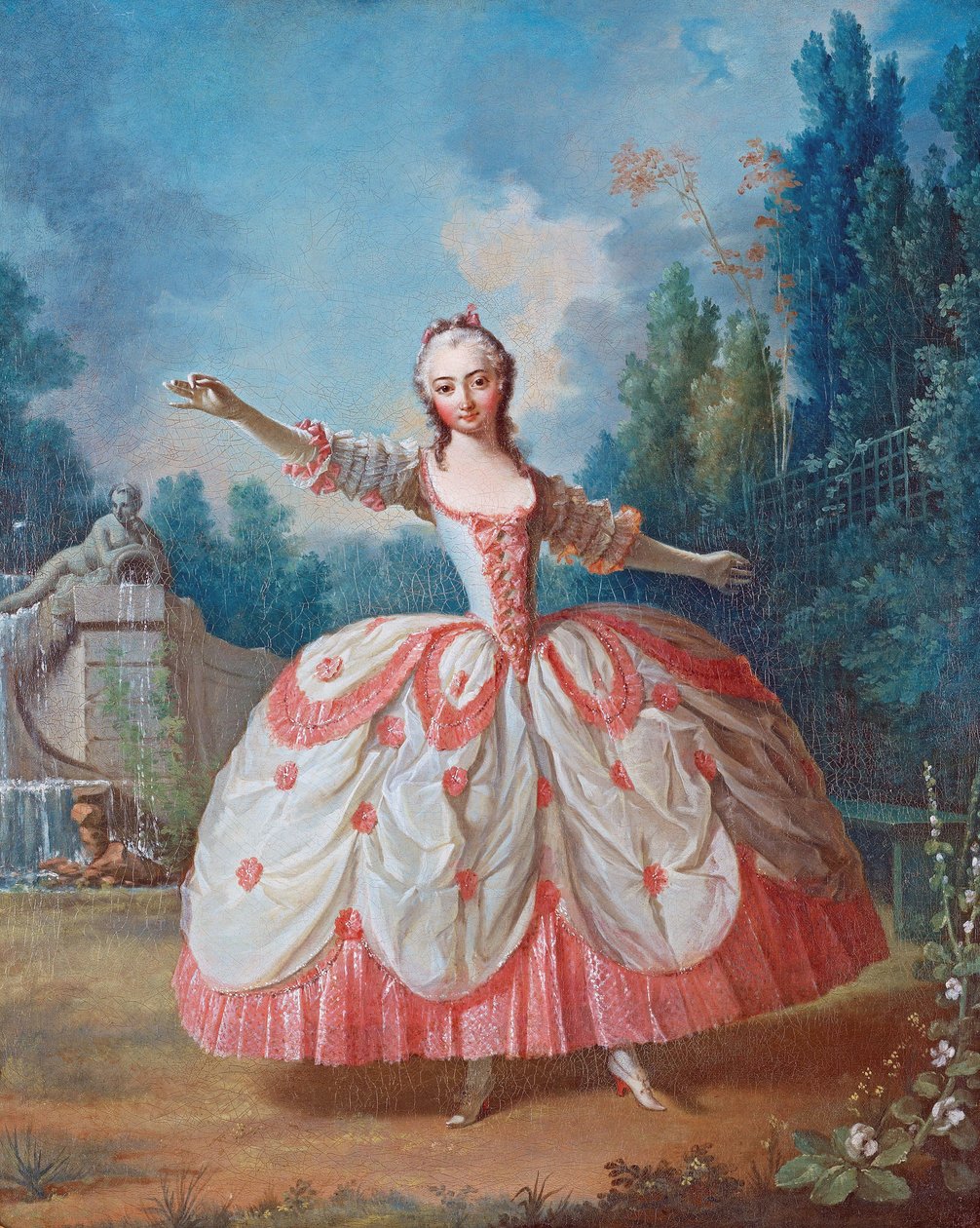 صورة لباربرا كامبانيني (1721-1799)، المعروفة باسم لا باربرينا (لا باربرينا) - لوحة لجان فيليب ديلاروش (1710-1767) - 1721 - زيت على خشب - 68.5x56.5 - مجموعة خاصة بواسطة جان فيليب دي لاروش