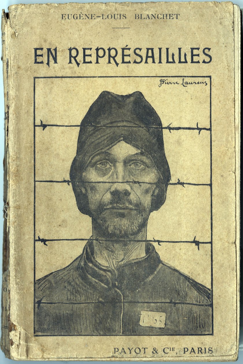 الغلاف ، "" En reprisailles "، بقلم يوجين لويس بلانشيت ، رسم إيضاحي لجان بيير لورينز (1875-1933). طبعات Payot et Compagnie ، باريس بواسطة جان بيير لورنس