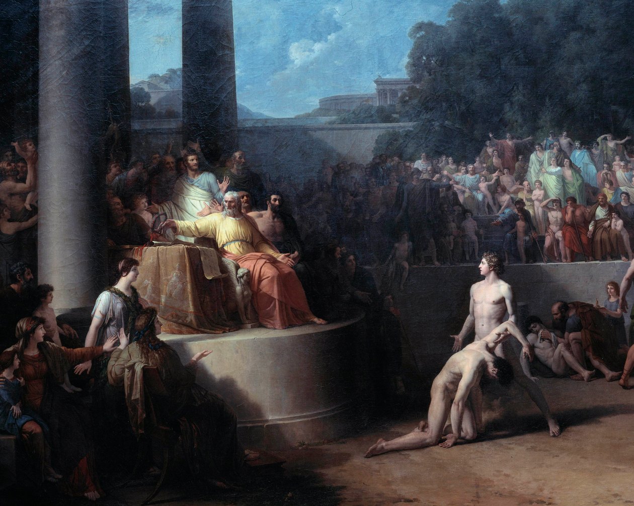 لوحة الألعاب الأولمبية لجين بيير سانت أورز (1752-1809) القرن الثامن عشر ، متحف الفن والتاريخ في جنيف بواسطة جان بيير سانت أورس