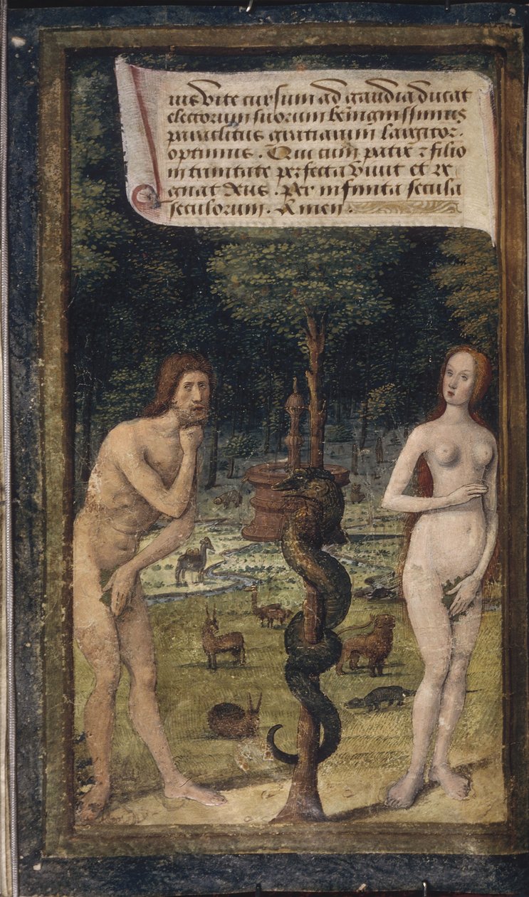 آدم وحواء من Bastard Letters ، حوالي 1490-1510 بواسطة جين بوييه