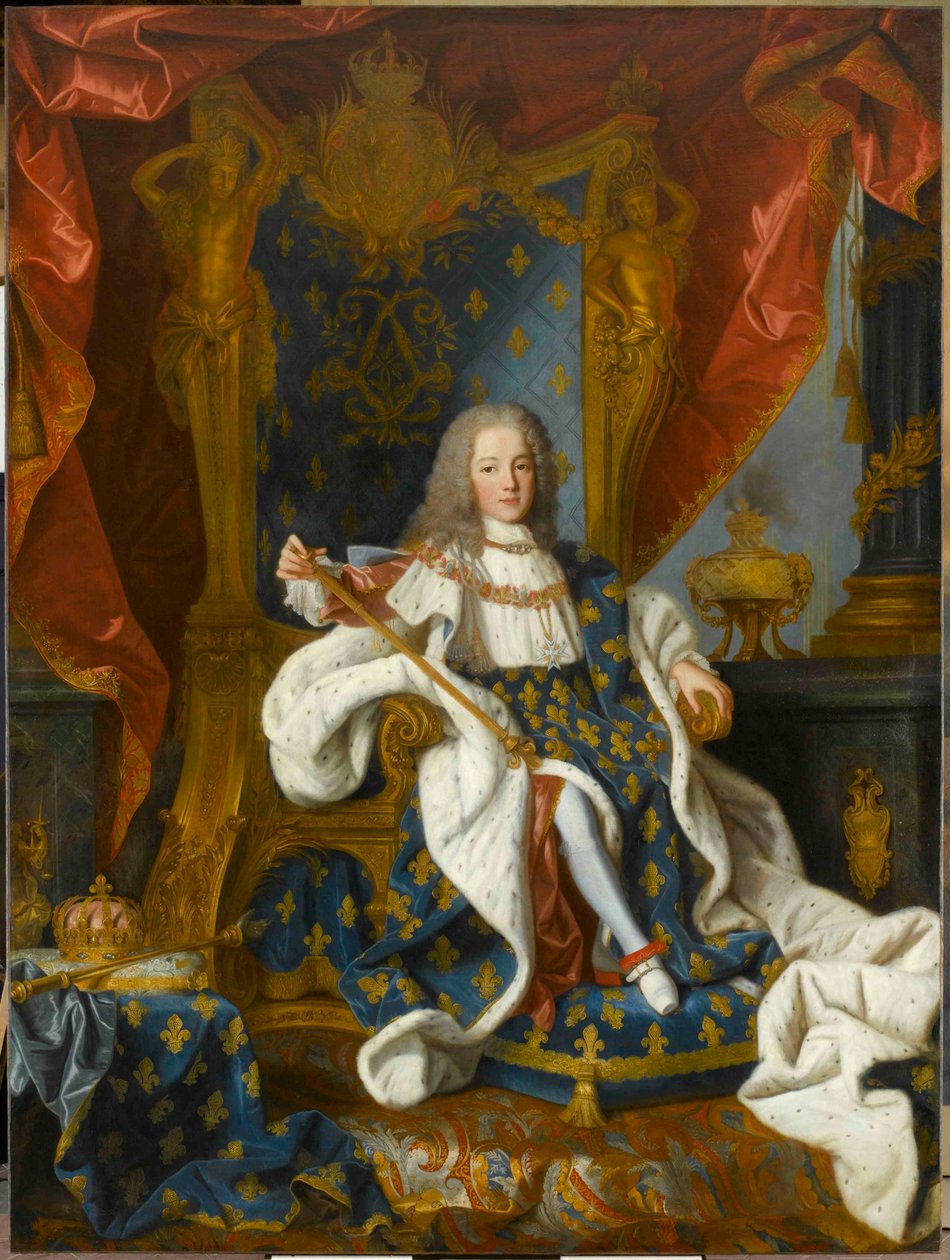بورتريه لويس الخامس عشر 1710-1774 ملك فرنسا في التاسعة من عمره 1719. بواسطة جان رانك