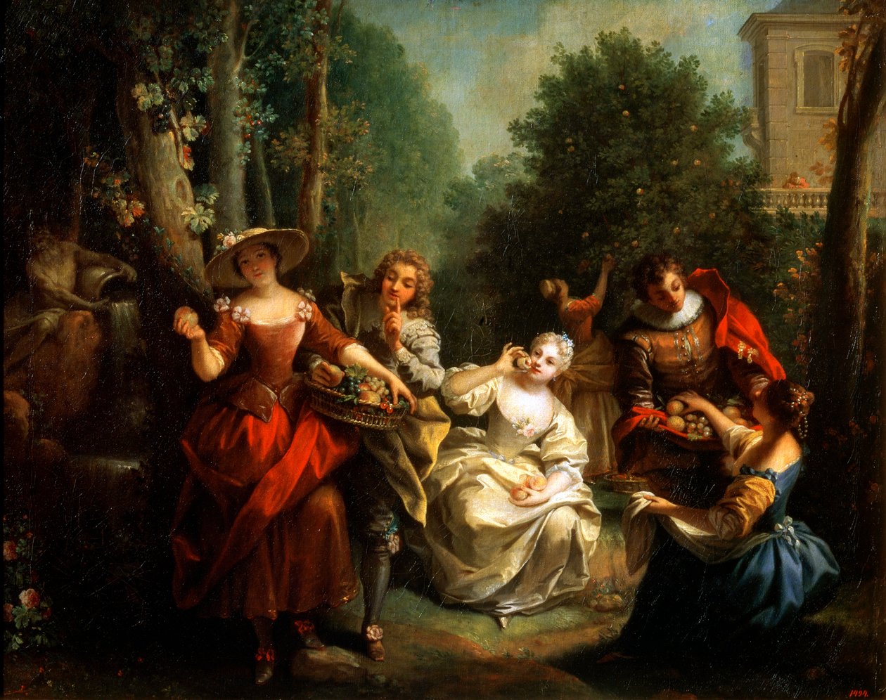 طعم من سلسلة The Five Senses ، أواخر 1720s أو أوائل 1730s. بواسطة جان رو