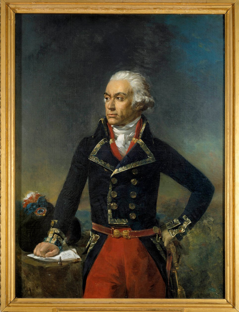 Portrait of Charles Francois Dumouriez, General in Chief of the Northern Armee 1792 (1739-1823) Painting by Jean-Sebastien Rouillard (1789-1852) 1835 Sun. 1,35x1 m. بواسطة جان سيباستيان رويلارد