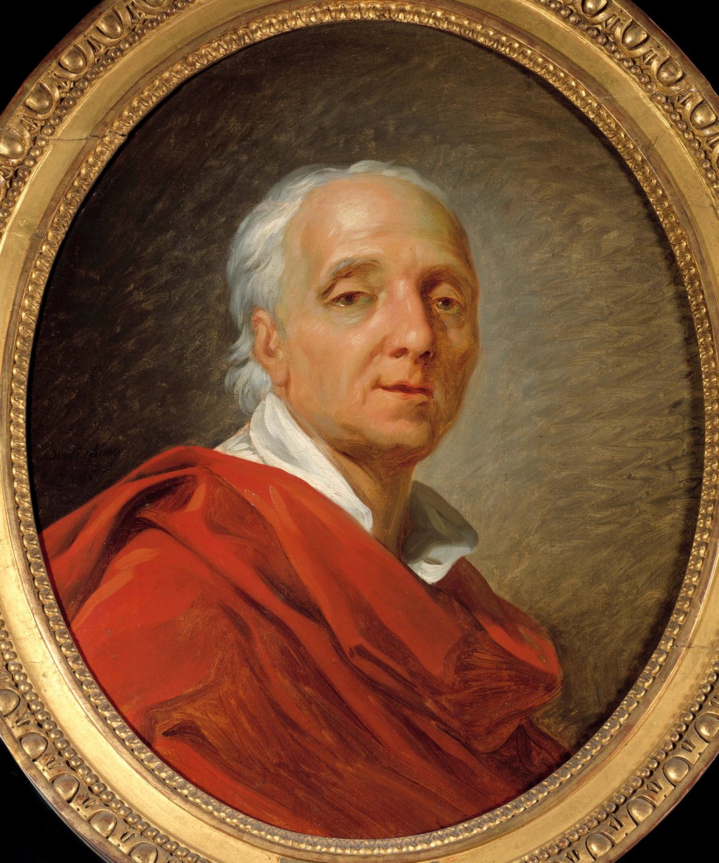 Siecle des Lumieres: “” Portrait of Denis Diderot (1713-1784), writer and philosopher”” Painting by Jean Simon Berthelemy (1743-1811) 1784 Dim. 0,55 x 0,46 m. Paris, Musee Carnavalet بواسطة جان سيمون بيرتيليمي