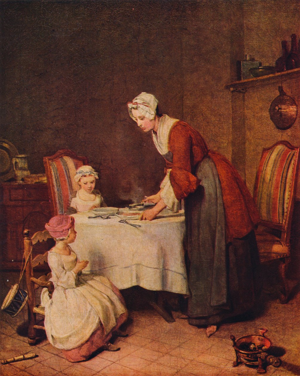 Grace or Le Bénédicité العنوان الفرنسي ، c1740. بواسطة جان بابتيست سيميون شاردان