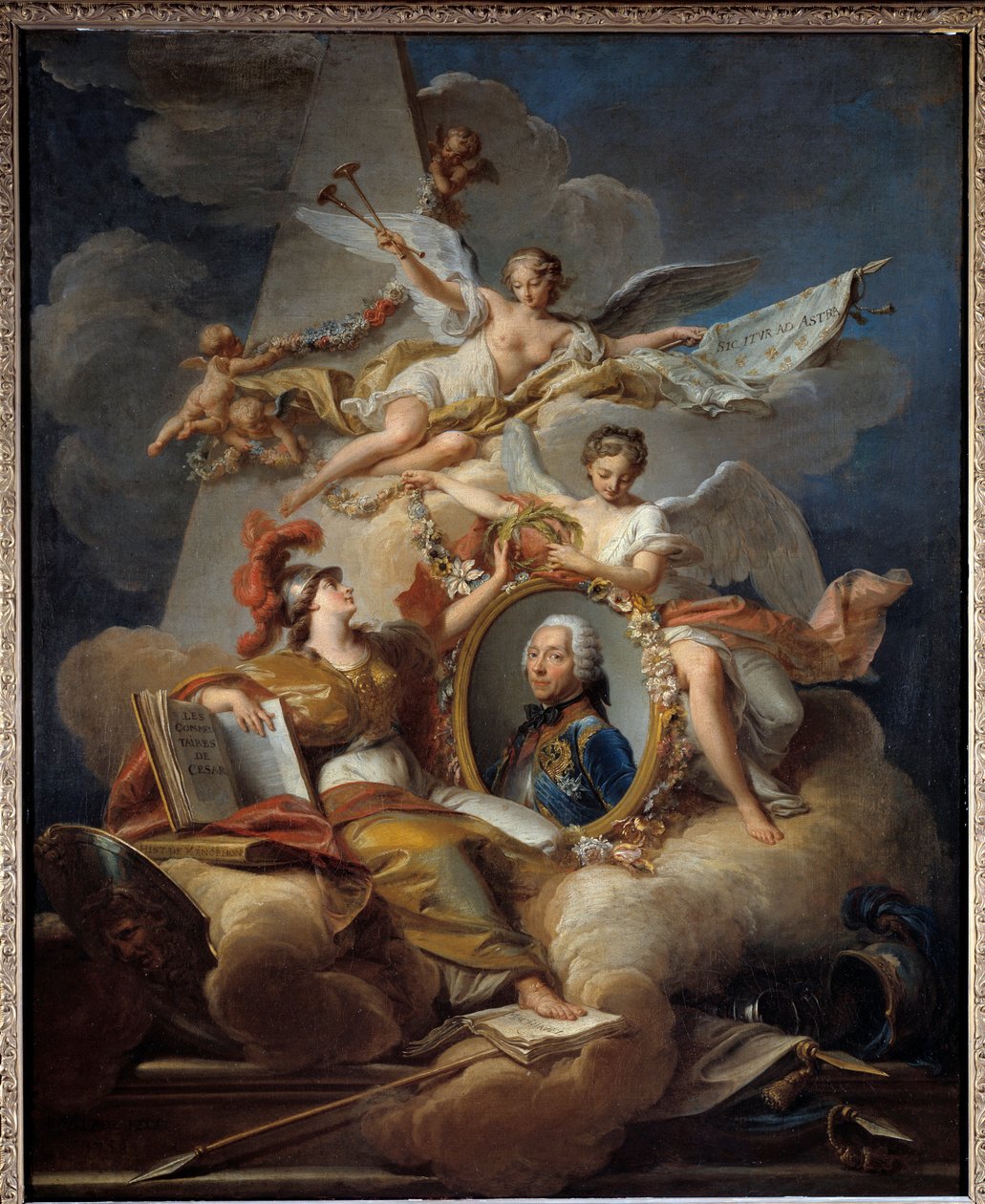 صورة رمزية للويس تشارلز أوغست فوكيه ، دوق بيل آيل ، مارشال فرنسا (1684-1761). الرسم في اللوحة. رسم جان فالادي (1709-1787) 1758 صن. 1x0.8 م بواسطة جان فالادي