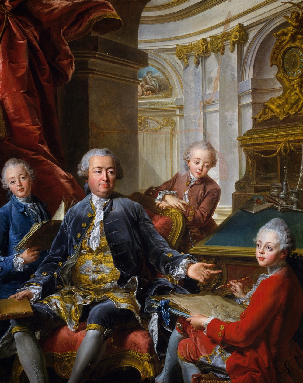Monsieur Carre de Cande with his three sons بواسطة جان فالادي