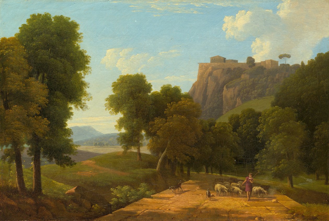 الراعي مع قطيعه ، ج. 1820. بواسطة جان فيكتور بيرتين