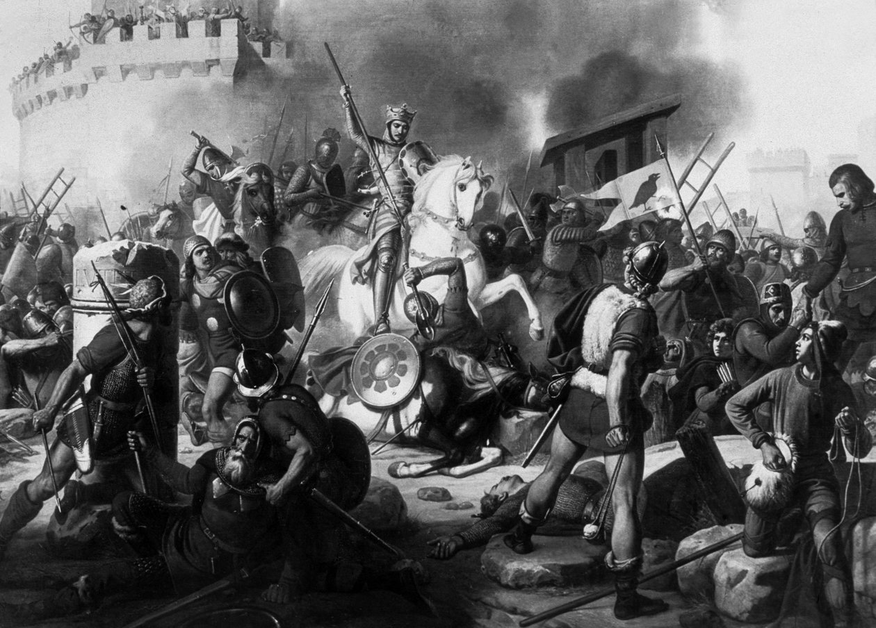 الكونت أوديس (أودون) (860-898) يدافع عن باريس ضد النورمان في عام 886 ، رسم جان فيكتور شنيتز (1787-1870) بواسطة جان فيكتور شنيتز