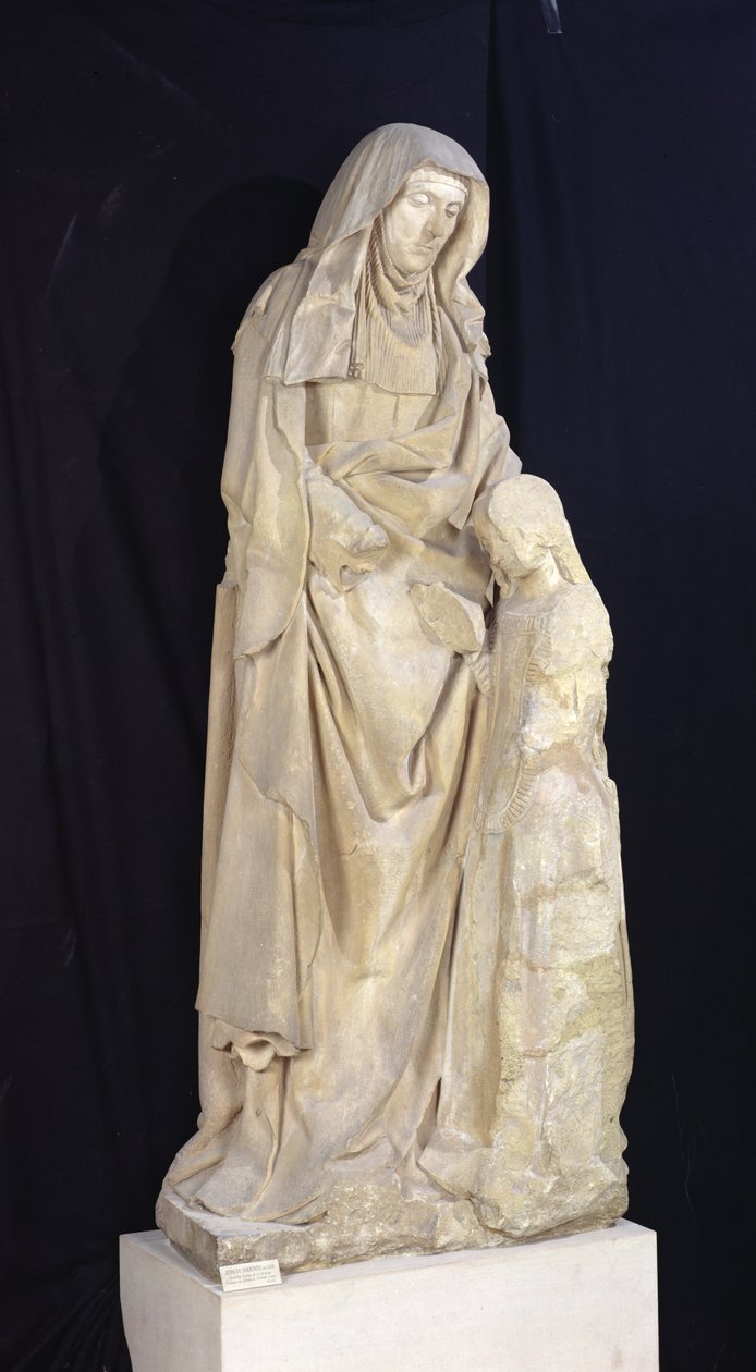 القديسة آن تقوم بتعليم العذراء ، من Chateau des Ducs de Bourbon ، شانتيل ، c.1500-03 بواسطة جان fl.c.1465 ج .1516 Guilhomet