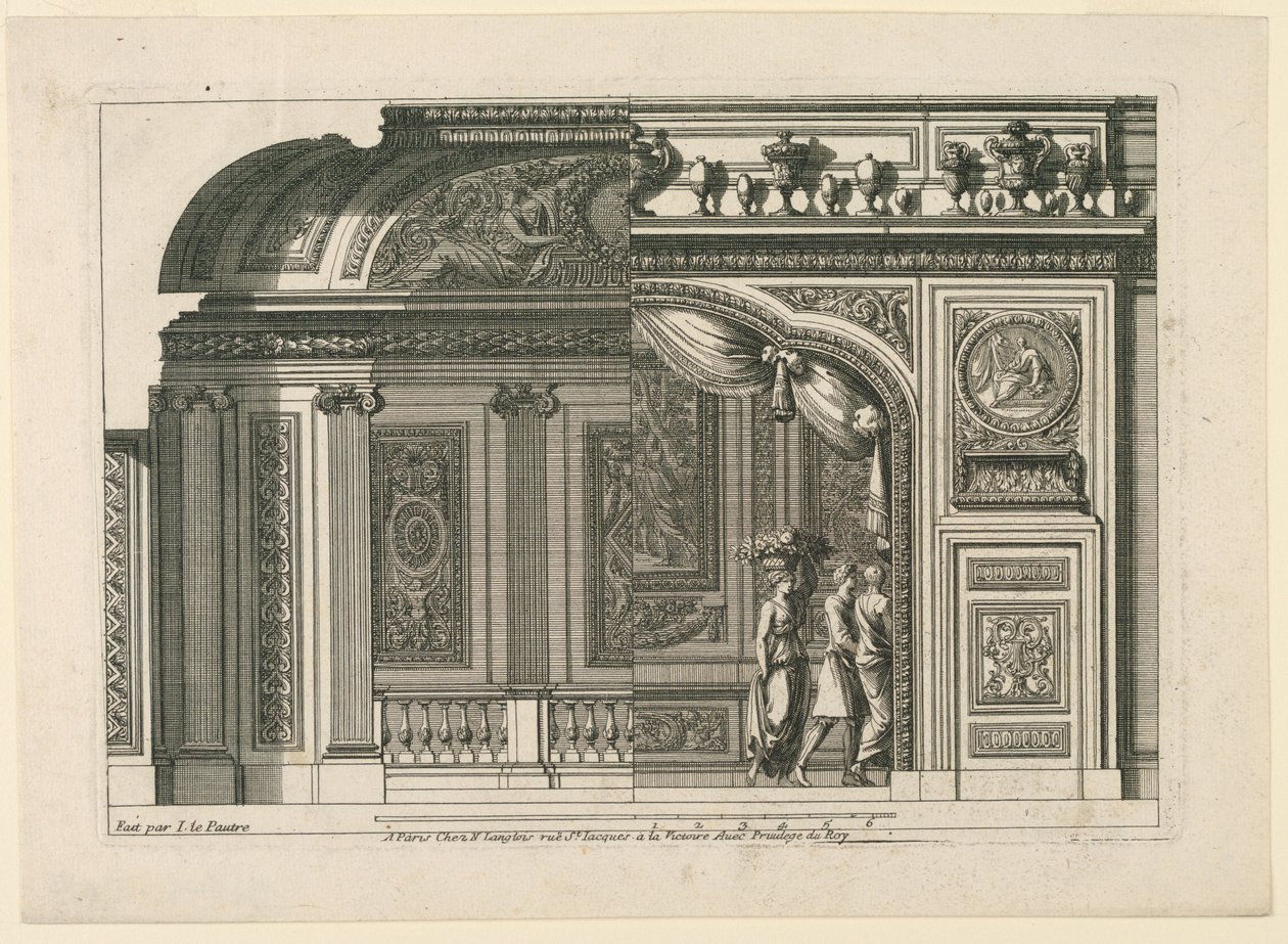تصميم لكوف فرنسي ، من "Alcoves à le Francoise" بواسطة جان لو بوتر