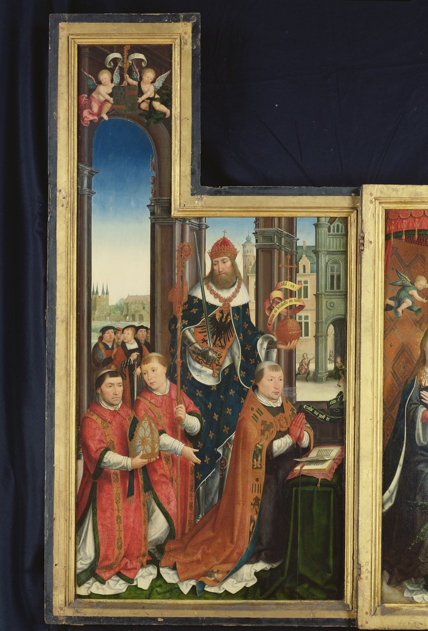 Polyptych من تمجيد الثالوث الأقدس ، لوحة تصور الأديرة ، 1509-15 بواسطة جان الأكبر Bellegambe