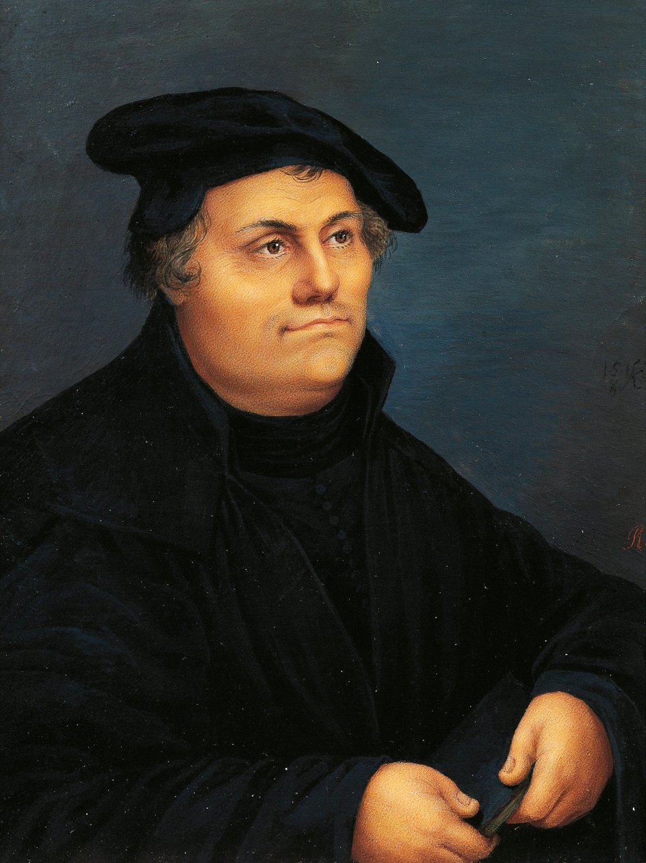 سويسرا ، جنيف ، صورة مارتن لوثر (1483-1546) بواسطة جين هنرييت راث