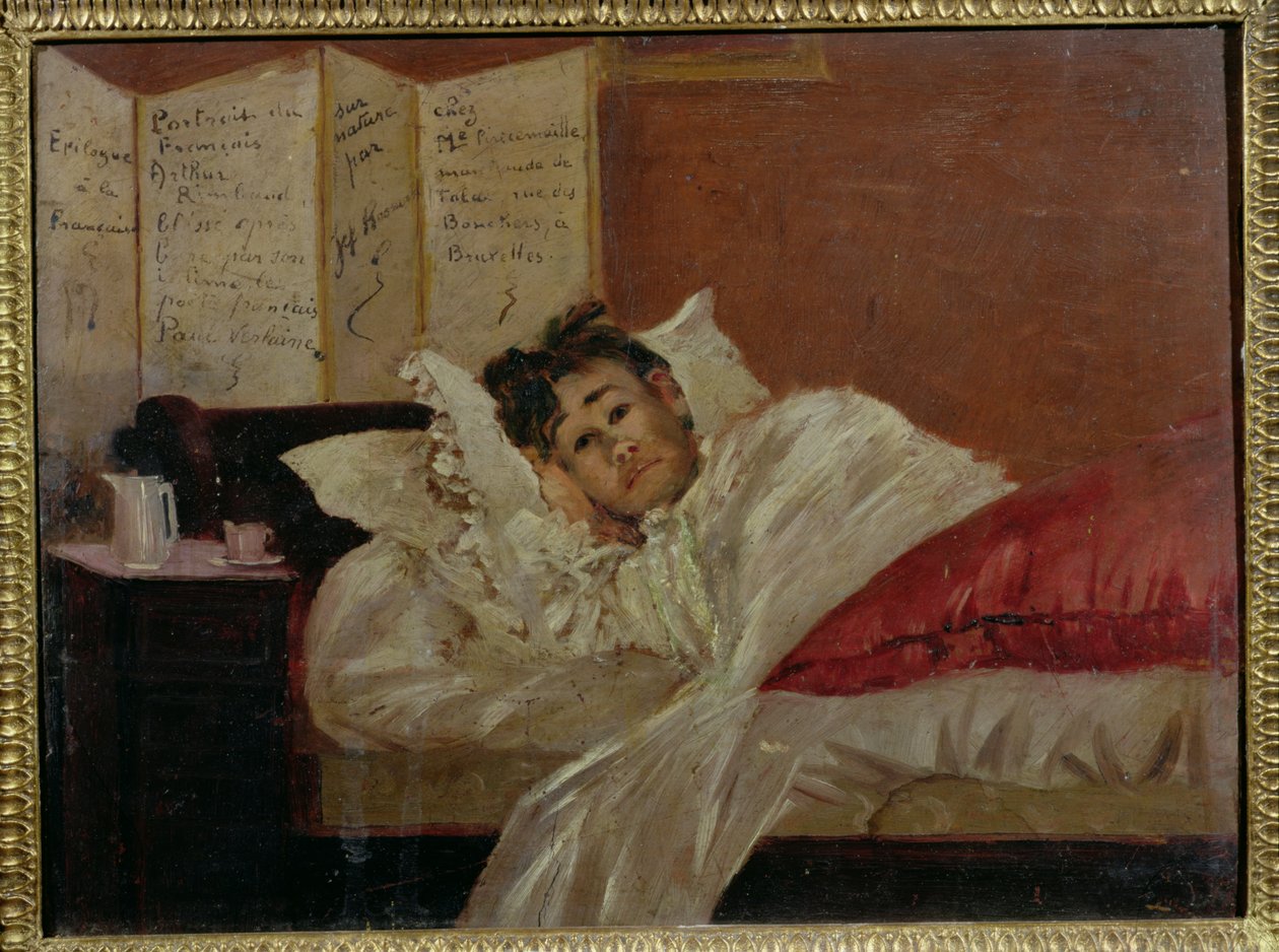 آرثر رامبو (1854-91) في سريره في بروكسل بواسطة جيف روسمان