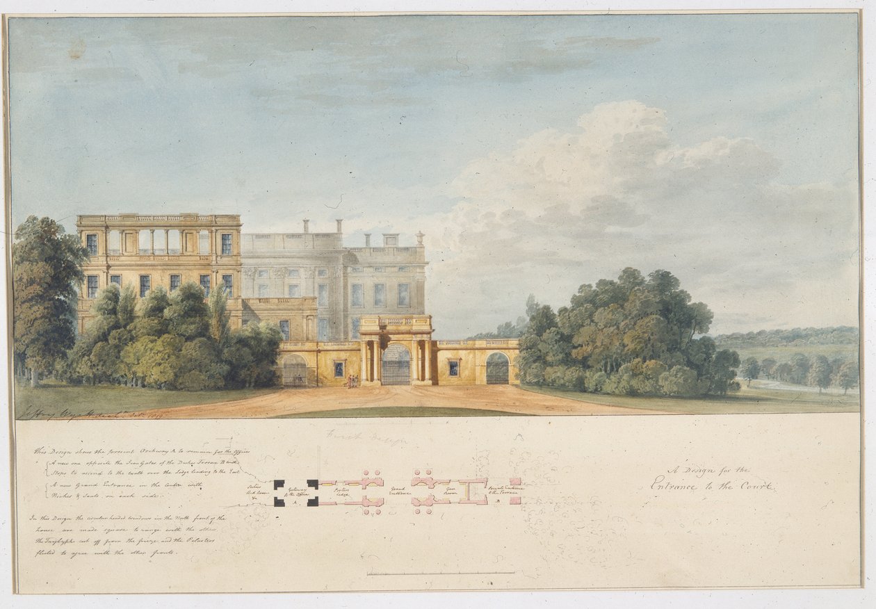A Design for the Entrance to the Court, Chatsworth بواسطة جيفري وياتفيل