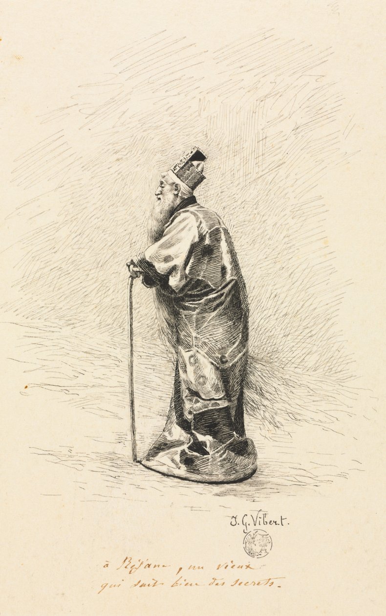 دراسة للساحر في قصة Conte de Fée لجنية ، 1800s. بواسطة جيهان جورج فيبرت