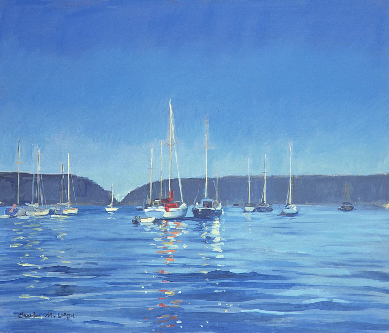Salcombe - اليخوت - الشفق بواسطة جينيفر رايت