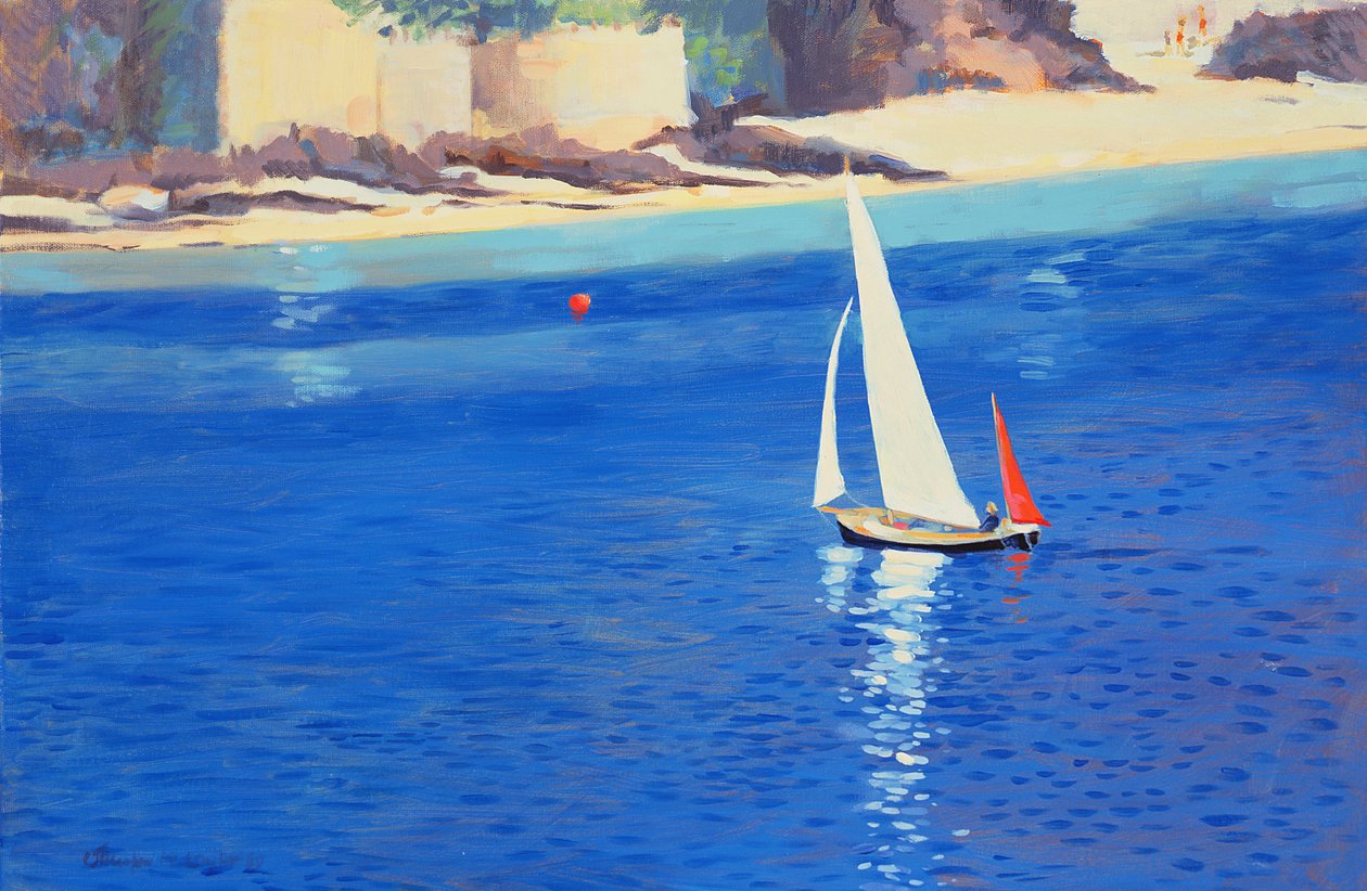 Salcombe - Yawl بالقرب من Millbay ، 1999 بواسطة جينيفر رايت