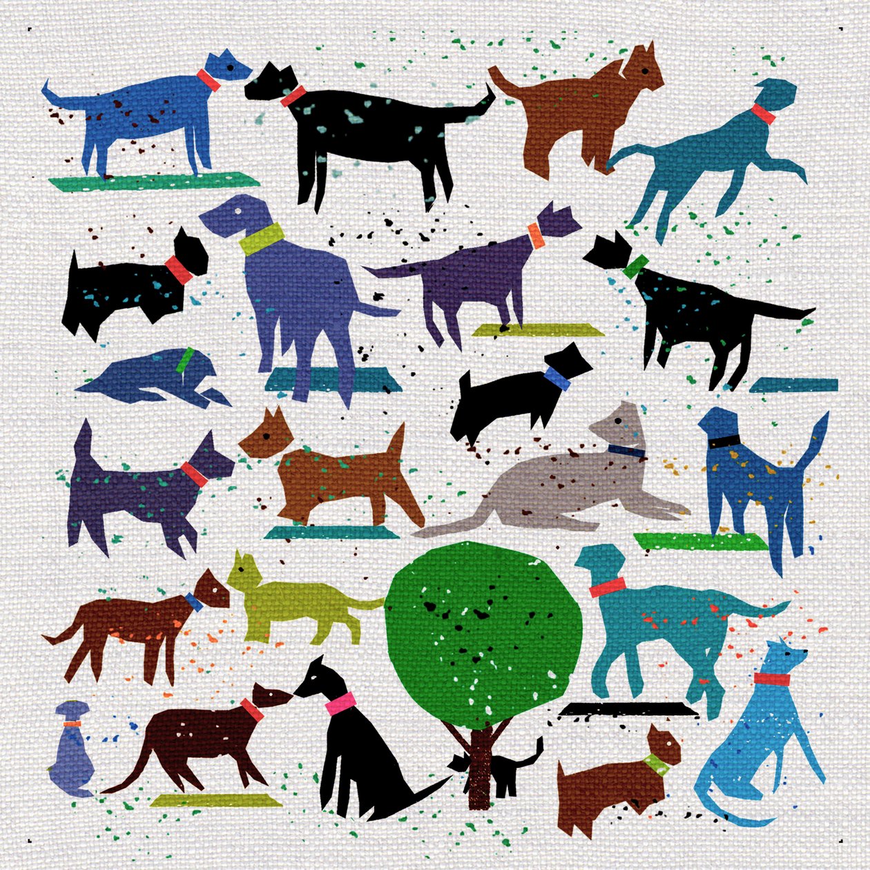 Dog Love ، 2022 (وسائط مختلطة) بواسطة جيني فرين