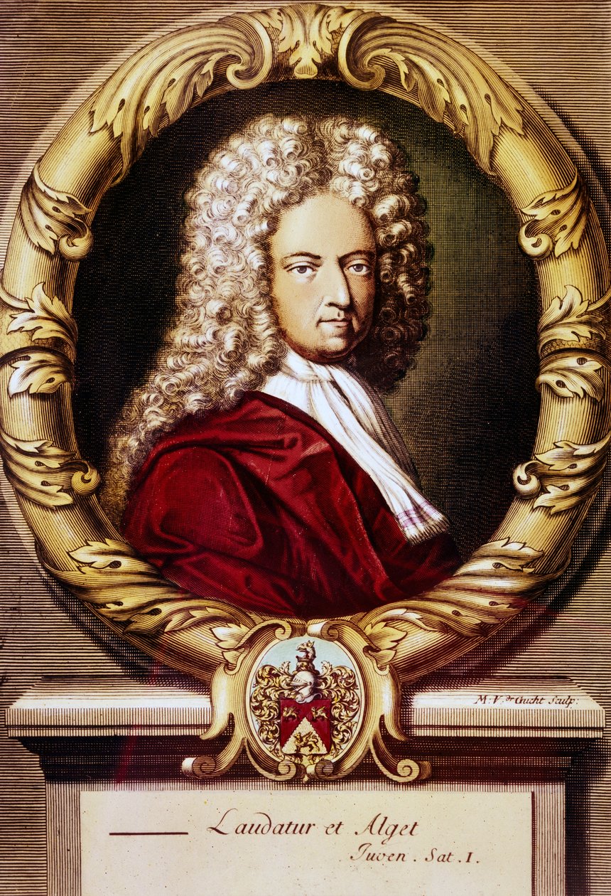 Portrait of Daniel Defoe (colour litho) بواسطة ارميا (بعد) تافيرنر