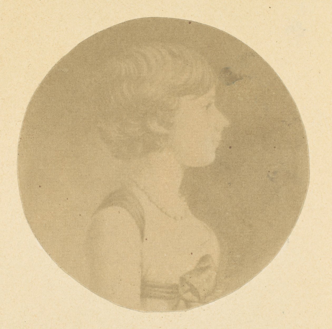 صورة Mezzotint لفتاة في الملف الشخصي ، من مجموعة صور سانت ميمين ، 1862. بواسطة إرميا جورني