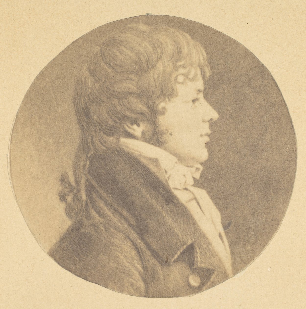 صورة Mezzotint لشاب في الملف الشخصي ، من مجموعة صور سانت ميمين ، 1862. بواسطة إرميا جورني
